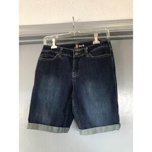 Carhartt Slim Fit Womens Denim Jean Shorts Size 6